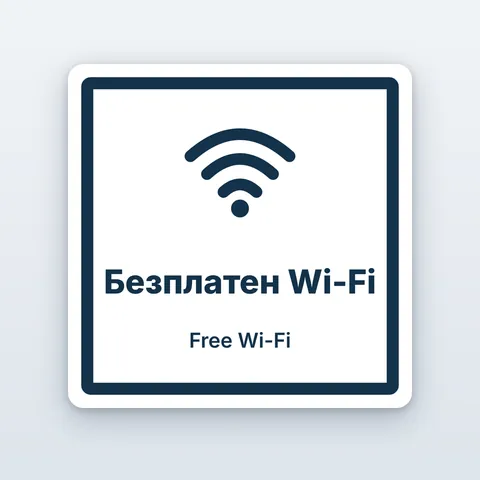 Стикер „Безплатен Wi-Fi“