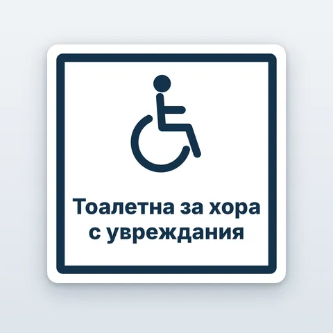 Табела „Тоалетна за хора с увреждания“